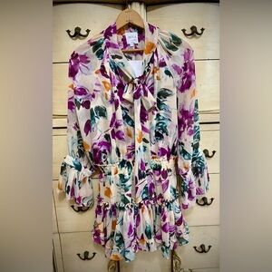 NWT MISA Los Angeles | Jolene Floral Print Mini-Dress | Size XS